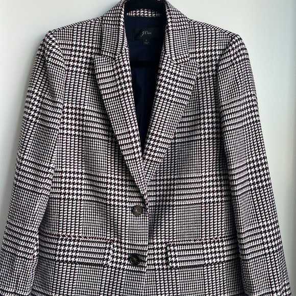J. CREW Houndstooth Boyfriend Blazer - Picture 4 of 16